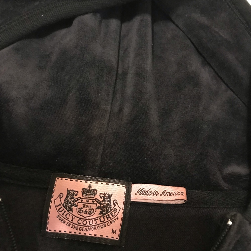 Juicy Couture black velour tracksuit.